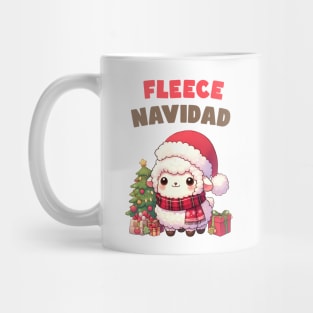 Fleece Navidad Christmas Sheep Mug